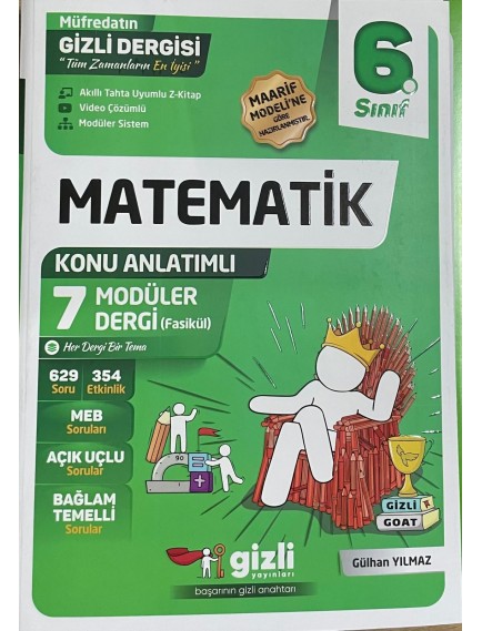 Gizli Yayınları 6. Sınıf Matematik Müfredatın Gizli Dergisi