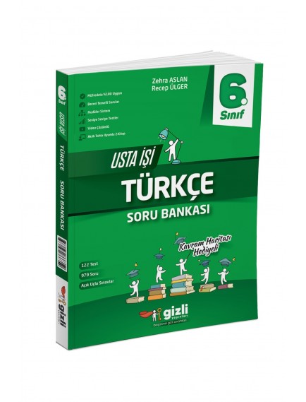 Gizli Yayınları 6. Sınıf Türkçe Usta İşi Soru Bankası