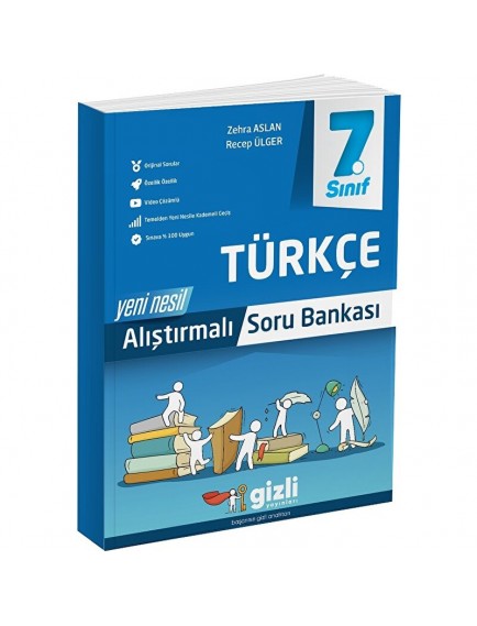 Gizli Yayınları 7. Sınıf Türkçe Yeni Nesil Alıştırmalı Soru Bankası