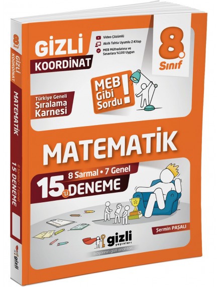 Gizli Yayınları 8. Sınıf Matematik Gizli Koordinat 15Li Deneme