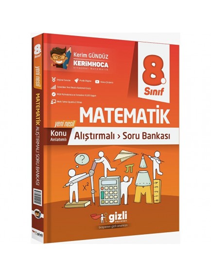 Gizli Yayınları 8. Sınıf Matematik Lgs Yeni Nesil Alıştırmalı Soru Bankası
