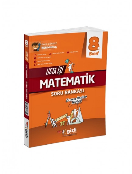 Gizli Yayınları 8. Sınıf Matematik Usta İşi  Soru Bankası+Kavram Haritası