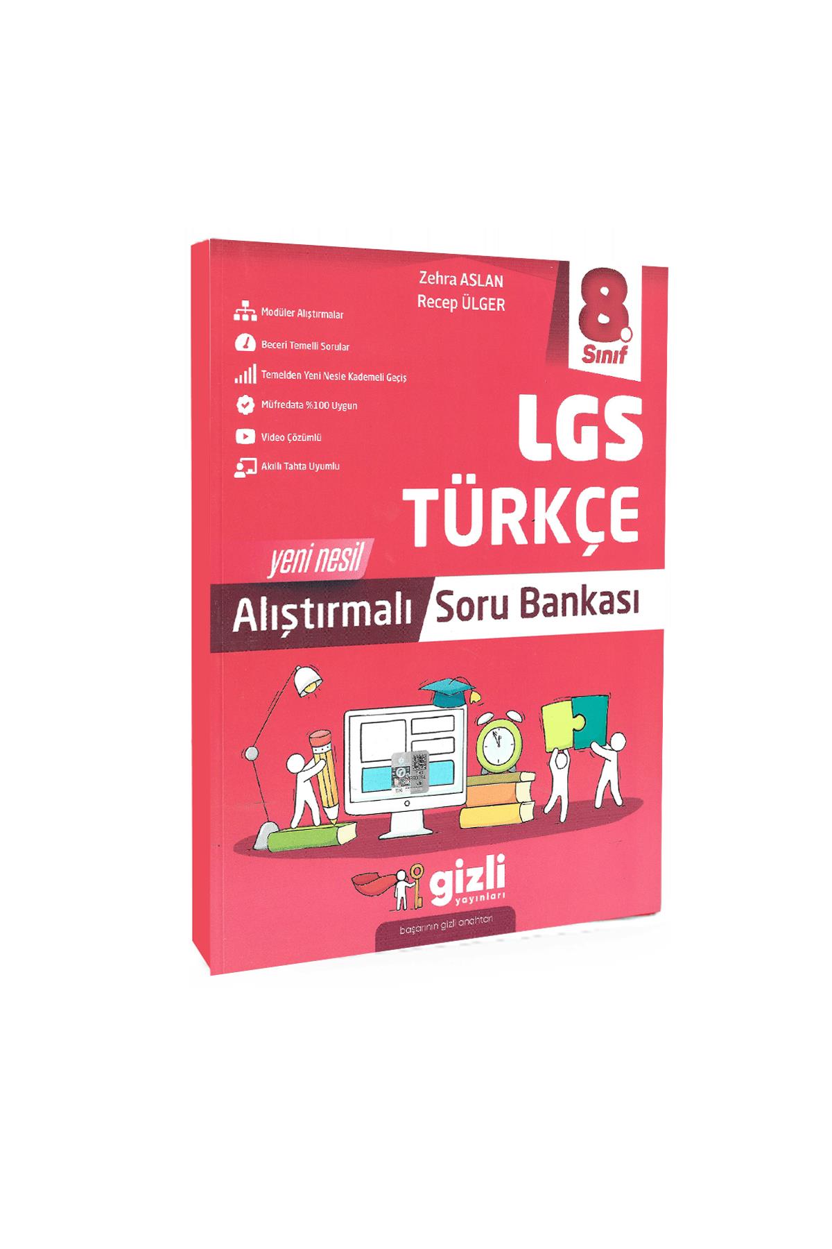 Gizli Yayınları 8. Sınıf Türkçe Lgs Yeni Nesil Alıştırmalı Soru Bankası
