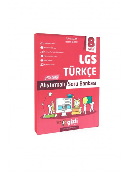 Gizli Yayınları 8. Sınıf Türkçe Lgs Yeni Nesil Alıştırmalı Soru Bankası