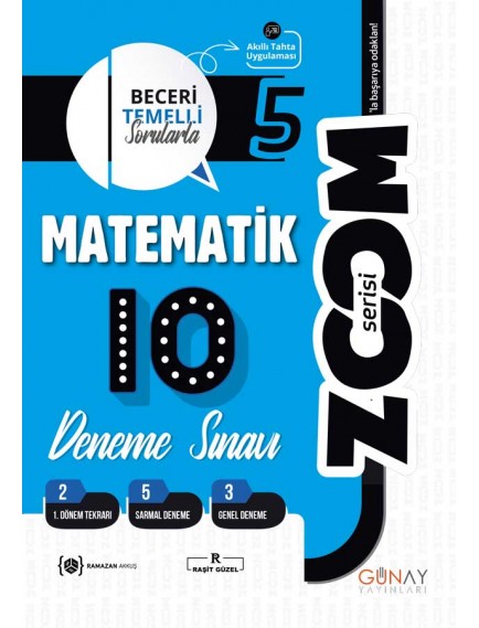 Günay Yayınları 5. Sınıf Matematik 10'Lu Branş Denemeler