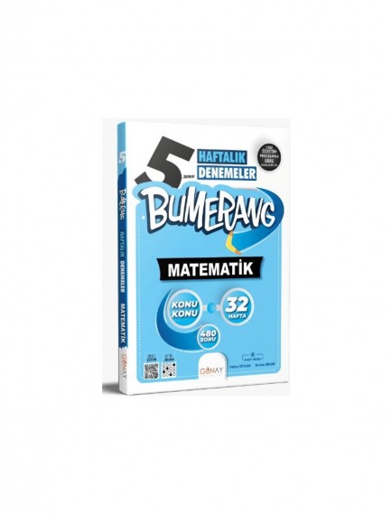 Günay Yayınları 5. Sınıf Matematik Bumerang Haftalık Denemeler (32 Hafta) 