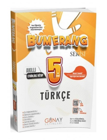 Günay Yayınları 5. Sınıf Türkçe Bumerang Etkinlikli Defter 