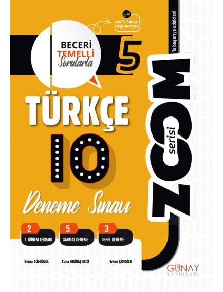 Günay Yayınları 5. Sınıf Türkçe Zoom  10'Lu Branş Denemeler