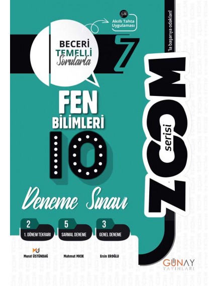 Günay Yayınları 7. Sınıf Fen Bilimleri 10'Lu Branş Denemeler