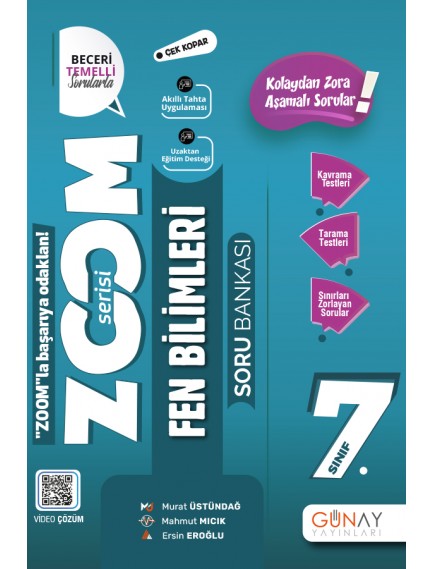 Günay Yayınları 7. Sınıf Fen Bilimleri Zoom Serisi Soru Bankası 