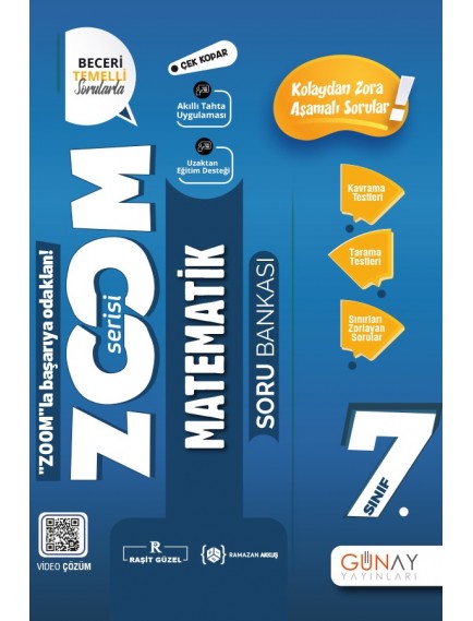 Günay Yayınları 7. Sınıf Matematik Zoom Serisi Soru Bankası 