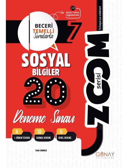 Günay Yayınları 7. Sınıf Sosyal Bilgiler 20'Li Branş Denemeler