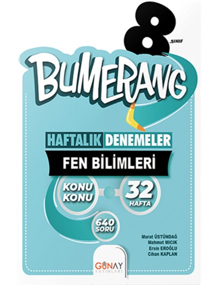 Günay Yayınları 8. Sınıf Fen Bilimleri Bumerang Deneme 