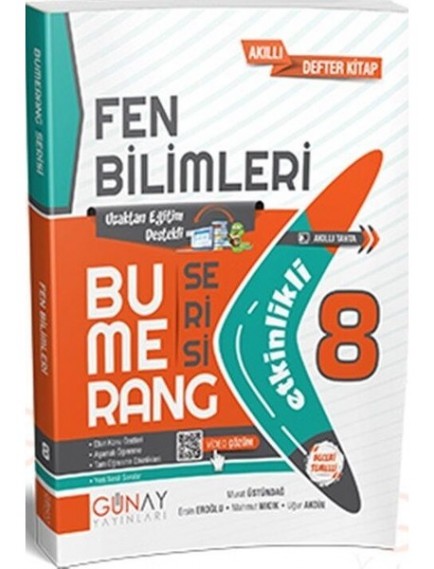Günay Yayınları 8. Sınıf Fen Bilimleri Bumerang Etkinlikli Defter 