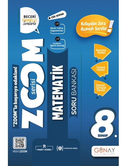 Günay Yayınları 8. Sınıf Matematik Zoom Serisi Soru Bankası 