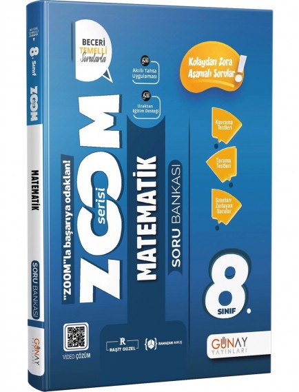 Günay Yayınları 8. Sınıf Matematik Zoom Serisi Soru Bankası 
