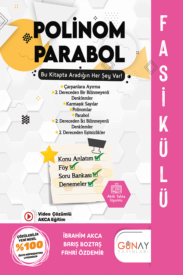 Günay Yayınları Polinom - Parabol Fasikülü Soru Bankası