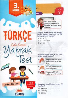 Güneş Yayınları 3. Sınıf Türkçe Yaprak Test