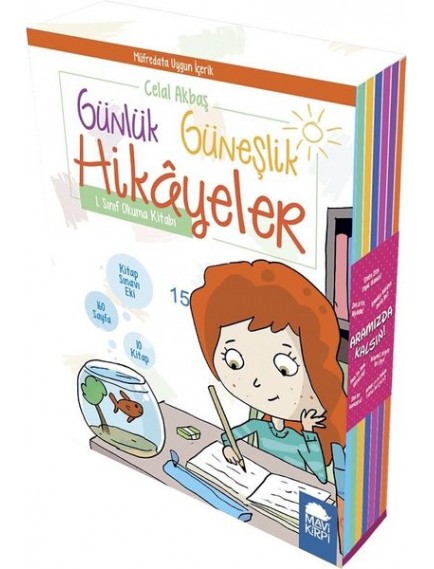 Günlük Güneşlik Hikayeler 1. Sınıf (10 Kitap) - Celal Akbaş - Mavi Kirpi Yayınları