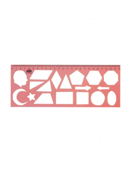Hatas 25Cm Geometrik Şekiller Şablonu 2285
