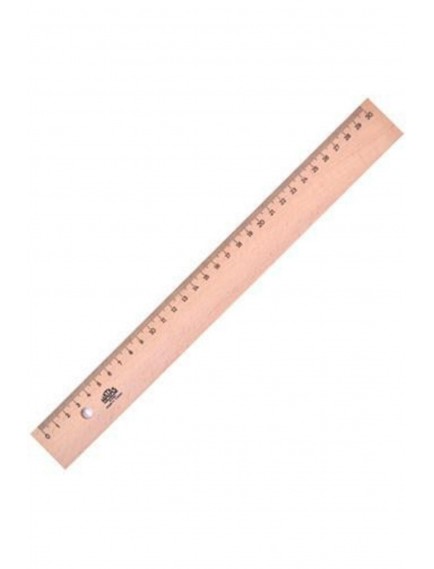 Hatas 30Cm Takviyesiz Tahta Cetvel 00035