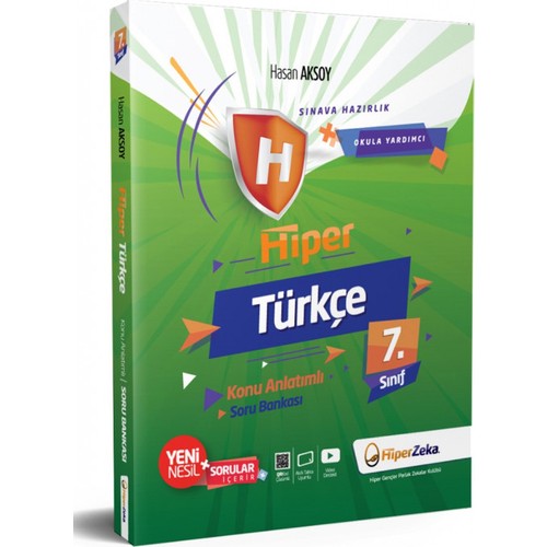 Hiper Zeka Yayınları 7. Sınıf Türkçe Hiper Konu Anlatımlı Soru Bankası 