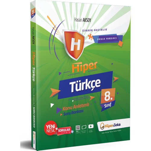Hiper Zeka Yayınları 8. Sınıf Türkçe Hiper Konu Anlatımlı Soru Bankası 