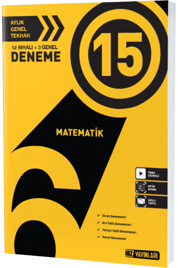 Hız Yayınları 6. Sınıf Matematik 15 Li Deneme