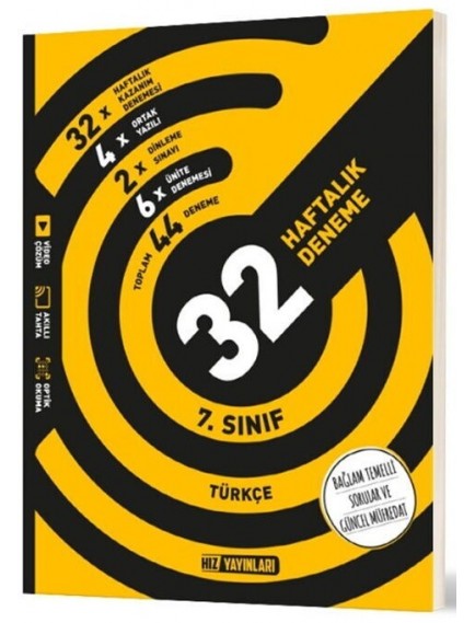 Hız Yayınları 7.Sınıf Türkçe Haftalık Deneme