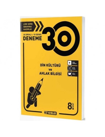 Hız Yayınları 8. Sınıf Din Kültürü Ve Ahlak Bilgisi 30 Lu Deneme