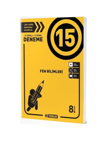 Hız Yayınları 8. Sınıf Fen Bilimleri 15 Li Deneme
