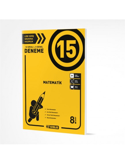 Hız Yayınları 8. Sınıf Matematik 15 Li Deneme