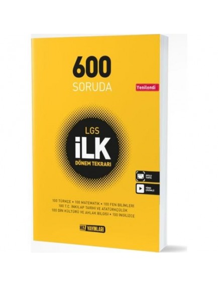 Hız Yayınları 8. Sınıf Tüm Dersler Tümdersler İlk Dönem Tekrar 600 Soruda 