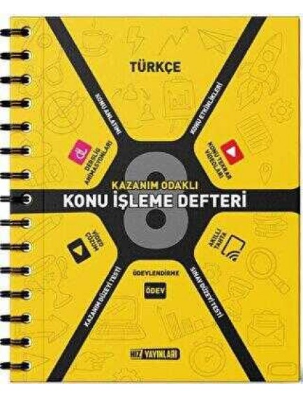Hız Yayınları 8. Sınıf Türkçe Etkinlikli Defter 