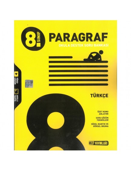 Hız Yayınları 8. Sınıf Türkçe Paragraf Soru Bankası