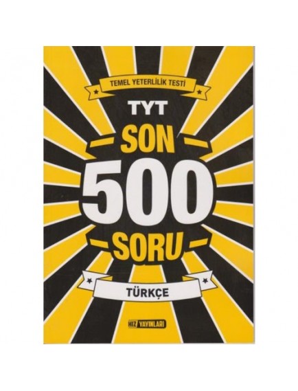 Hız Yayınları Tyt Türkçe Son 500 Soru Bankası