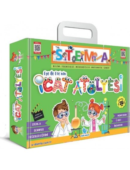 Ege İle Ece'nin İcat Atölyesi Eğitim Seti (Stema) - Kolektif - Minik Damla Yayınları