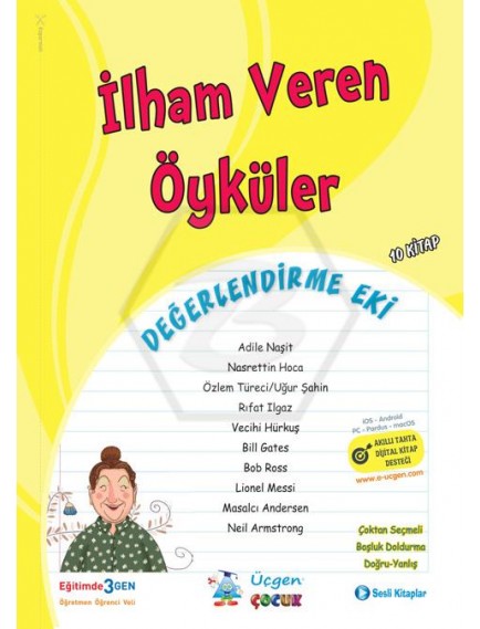 İlham Veren Öyküler (10 Kitap) - Rüya Gündüzhev - Üçgen Çocuk Yayınları
