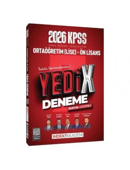 İndeks Akademi  2026 Kpss Lise Ortaöğretim Ön Lisans Edıx 7 Çözümlü Deneme 