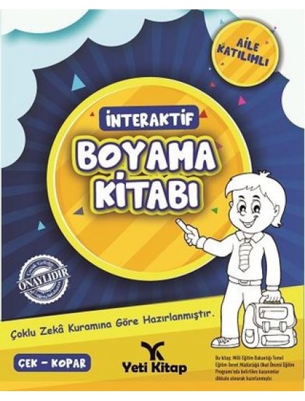 İnteraktif Boyama Kitabı 1 / Sarı 3+ Yaş - Kolektif - Yeti Kitap Yayınları