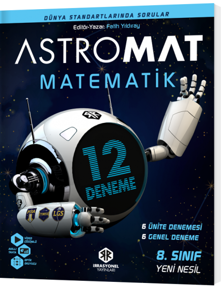 İrrasyonel Yayınları  8. Sınıf Astromat Matematik Yeni Nesil 12 Deneme