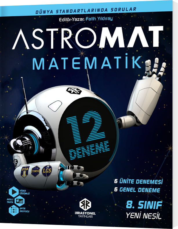 İrrasyonel Yayınları  8. Sınıf Astromat Matematik Yeni Nesil 12 Deneme