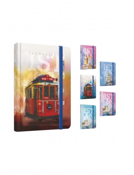 Gıpta 96 Yaprak 13X21 İstanbul İplik Dikiş Sert Kapak Çizgili Defter 2002