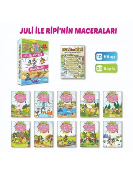 Juli Ile Ripi'nin Maceraları Hikaye Seti (10 Kitap) - Filiz Bingöl - Mavi Deniz Yayınları