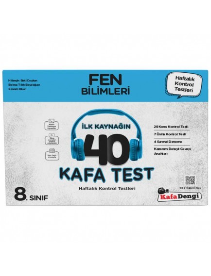 Kafa Dengi Yayınları 8. Sınıf Fen Bilimleri 40 Kafa Test