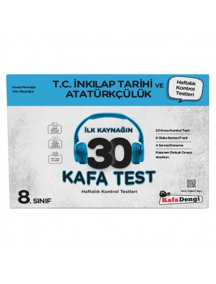 Kafa Dengi Yayınları 8. Sınıf İnkilap Tarihi 30 Kafa Test