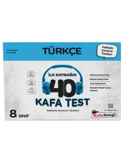 Kafa Dengi Yayınları 8. Sınıf Türkçe 40 Kafa Test 