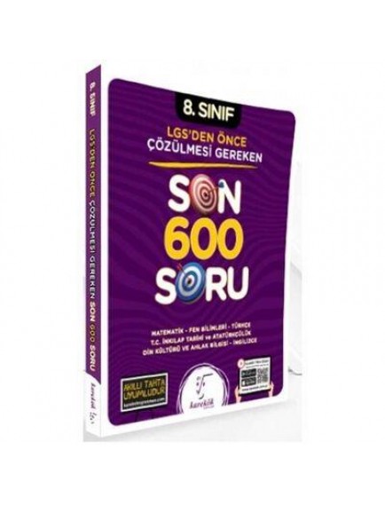 Karekök Yayınları 8. Sınıf Lgs'Den Önce Çözülmesi Gereken Son 600 Soru