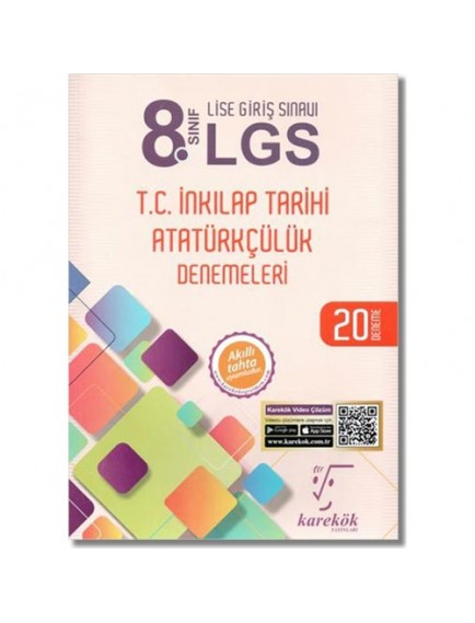 Karekök Yayınları 8. Sınıf Lgs T.C. İnkılap Tarihi Ve Atatürkçülük 20 Deneme