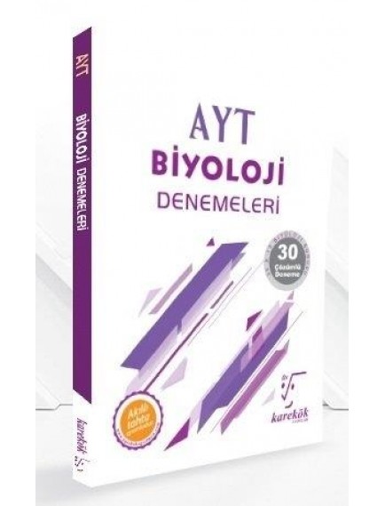 Karekök Yayınları Ayt 30 Çözümlü Biyoloji Denemeleri 